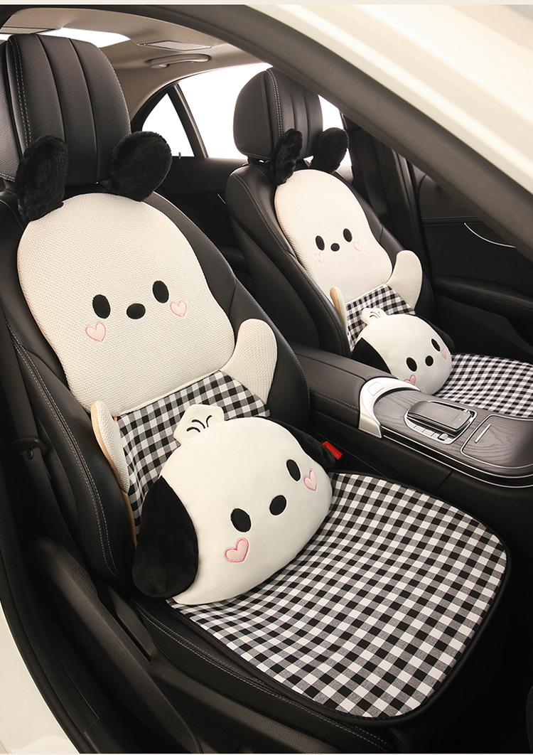 Car Seat Cushion, Four-Season Universal, Heart-Shaped Dog Seat Cushion, Suitable for Five-Seater Cars, Women's Interior, Cartoon Cute, Comfortable, Non-Slip