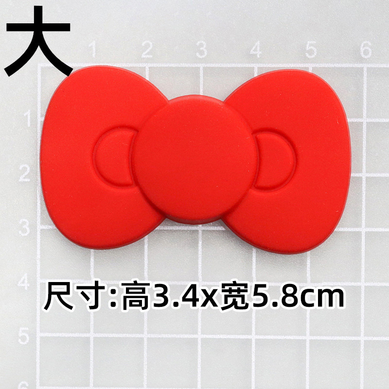 大小ケイティ KT 猫リボン DIY ソフトラバーアクセサリー立体ステッカースリッパ携帯電話ケース水カップ装飾ステッカー|undefined
