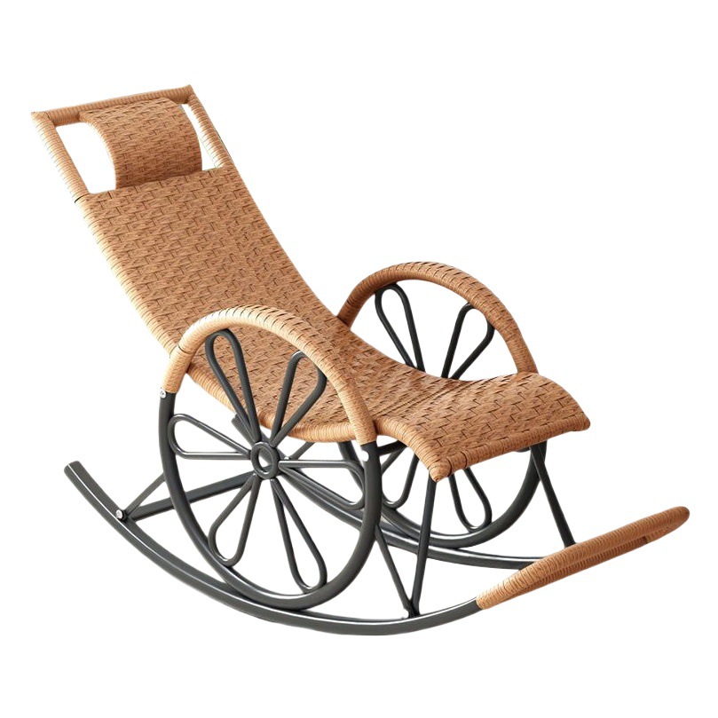 Rattan Chair Rocking Chair Adult Nap Recliner Living Room Balcony Lazy Chair Leisure Chair for the Elderly Leisure Rocking Chair Rattan Rocking Chair