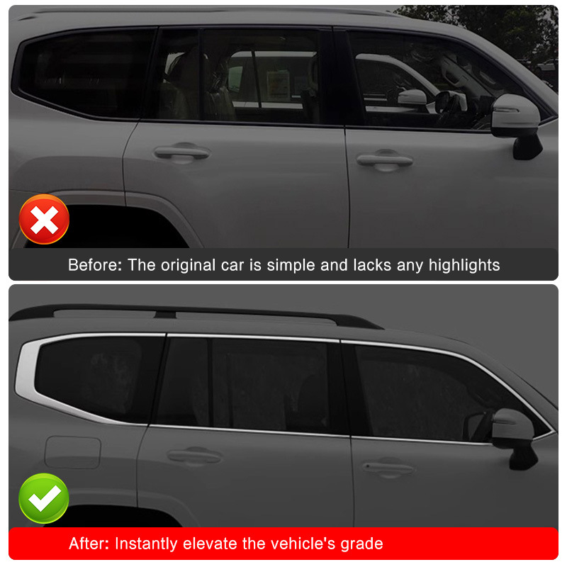 Window Trim Strips For 2023 Land Cruiser LC300 Stainless Steel