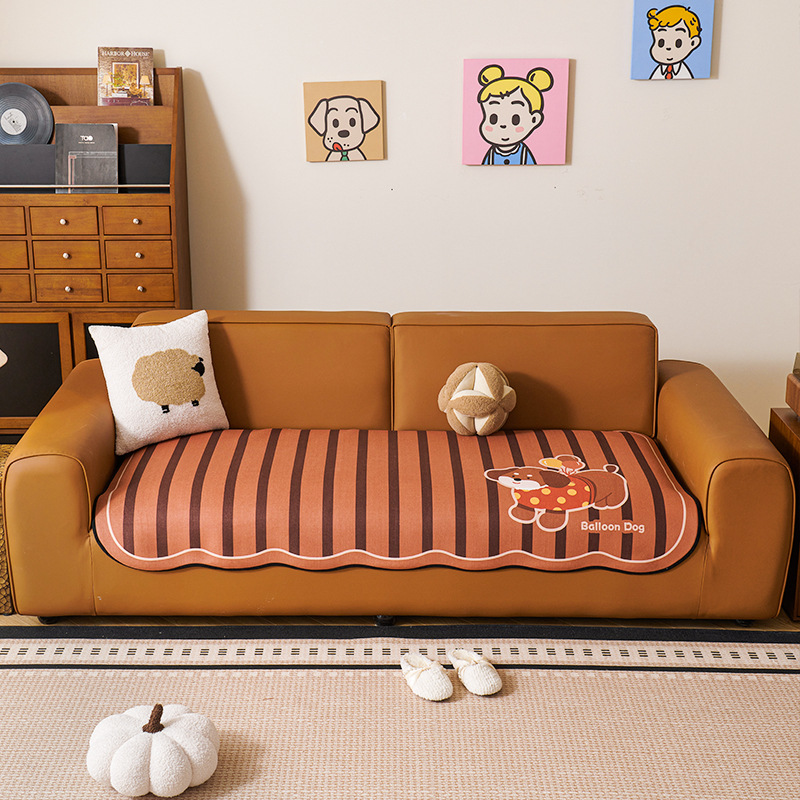 Meilad cuatro estaciones cojín de sofá universal cojín de asiento recto reposabrazos antideslizante de una sola pieza de sofá toalla de tela 2025 nuevo