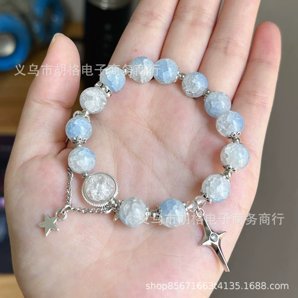 [【深海】渐变爆花琉璃手链]