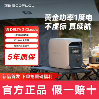 ECOFLOW Delta3classic уличный мобильный источник питания с быстрой зарядкой, портативный источник питания большой емкости 220 В