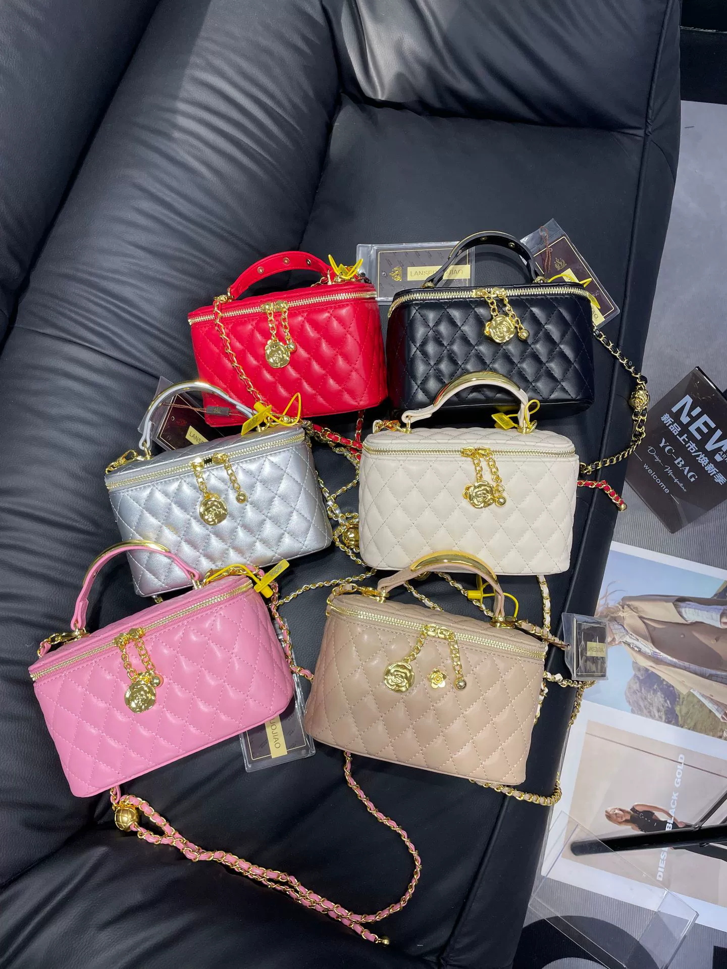 Цепочка, горный чай, одноплечная сумка, стиль Chanel