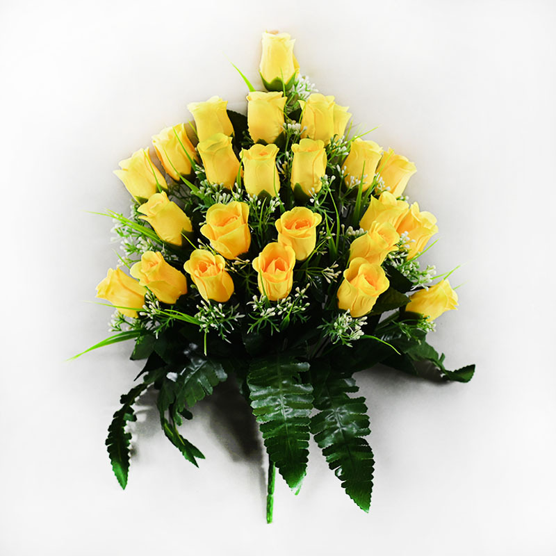 Rosas transfronterizas para decorar el cementerio de despedida flores de simulación de rosas conmemorativas de flores de decoración Qingming