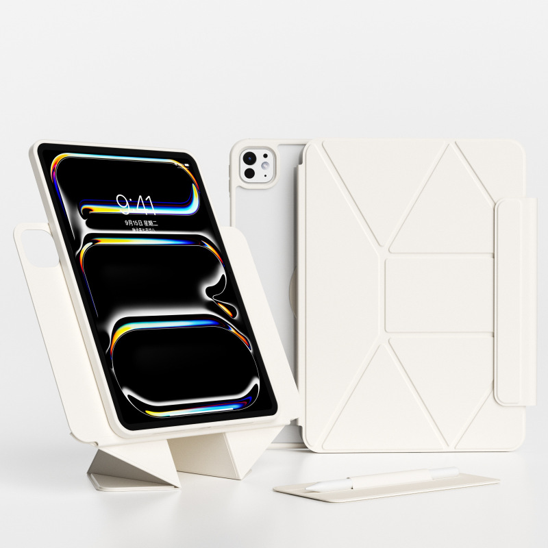 立式支撑适用ipadAir11保护套pro13磁吸搭扣mini67代亚克力10防弯|undefined