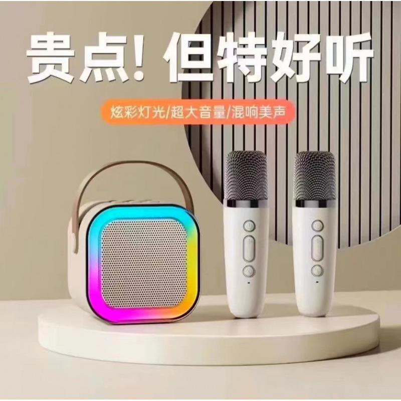 一件代发蓝牙音箱麦克风多功能一体家庭音响无线声卡智能批发|undefined