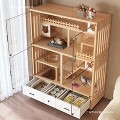 猫ハウス、猫キャビネット、猫ヴィラ、無垢材猫ケージ、家庭用屋内猫の巣、猫ハウス、フリースペース猫ハウス