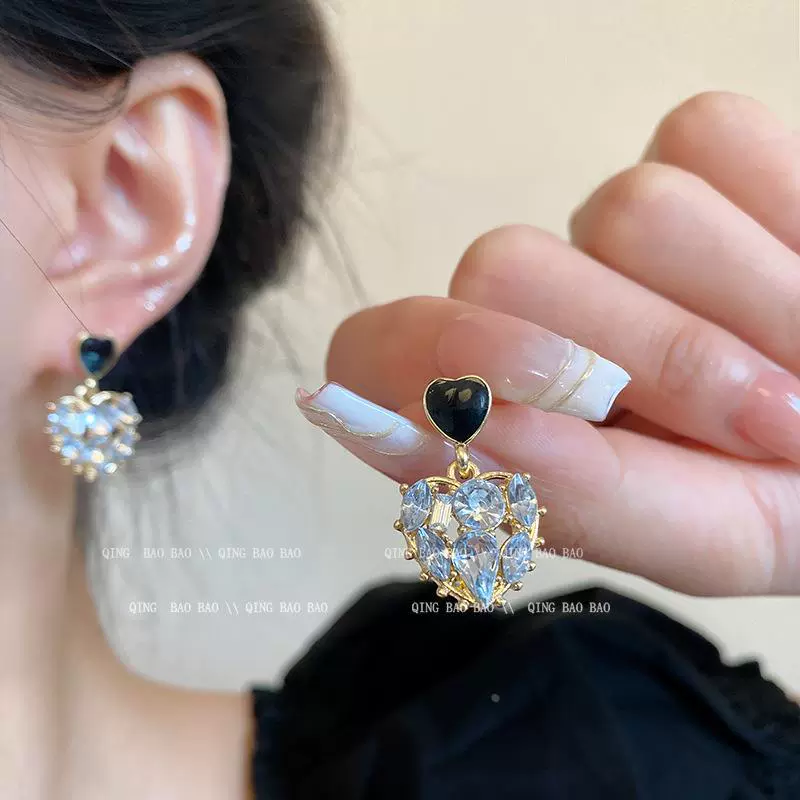 Серебряная игла, цирконий с бантом из жемчуга, универсальные серьги, образец серебро 925, стиль легкой роскоши