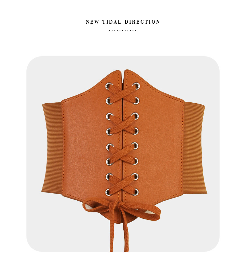 New Retro Palace Women's Slim Wide Belt, Versatile European and American Elastic Elastic Elastic Waistband Dress Decorative Waistband_voghion.com
