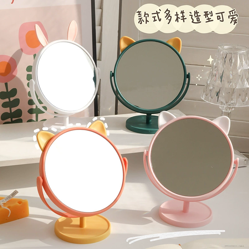 HD кошачьи уши настольное зеркало для макияжа для девочек зеркало для макияжа Студенческое общежитие портативное зеркало для макияжа принцесса макияж зеркало для макияжа
