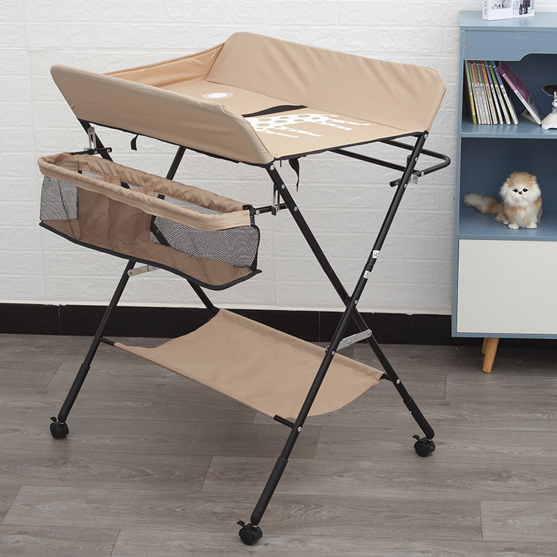Cuna de bebé plegable multifuncional cambio de ropa de bebé cambio de pañales mesa de enfermería bebé recién nacido masaje mesa táctil