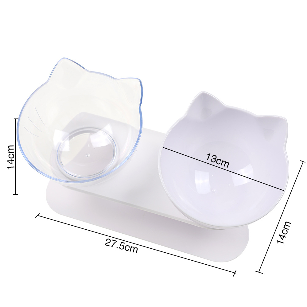 Comederos para gatos al por mayor, comederos elevados para perros y gatos, comederos y bebederos inclinados antideslizantes, comederos para gatos, bebederos de agua, comederos dobles.