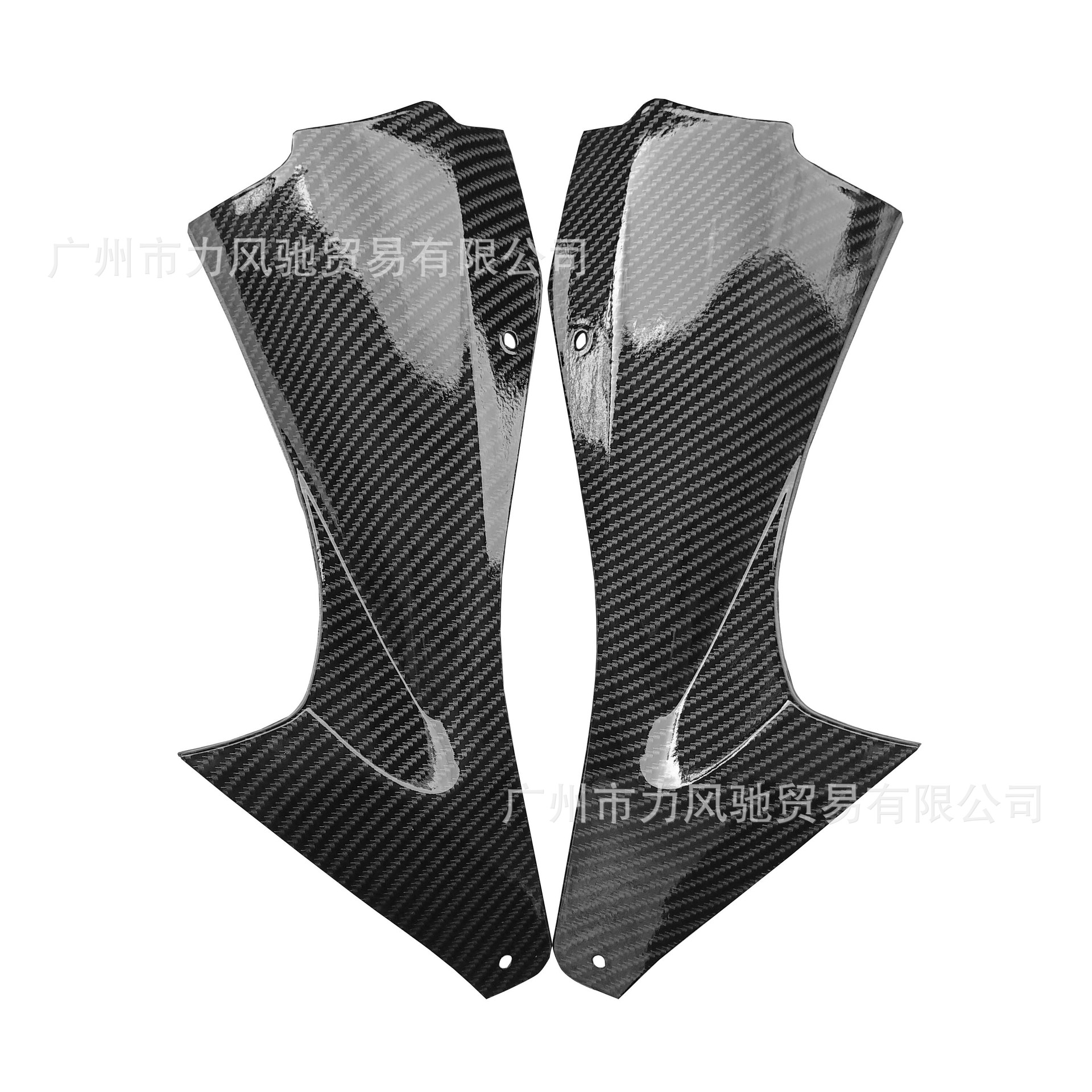 Adecuado para Yamaha R6 06-07 Placa de borde pequeño Placa de fibra de carbono frontal Placa de protección de borde Placa de fibra de carbono izquierda y derecha cubierta de tubo de cabeza