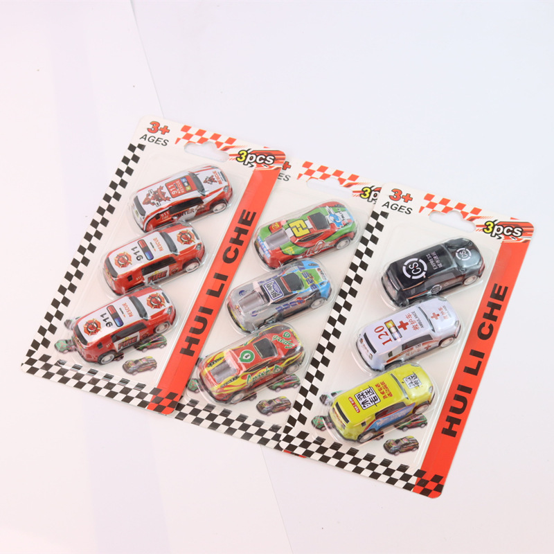 Juguetes de deslizamiento transfronterizos coches de carreras de ingeniería modelo de coche conjunto de regalos para niños coches de simulación de metales image 3