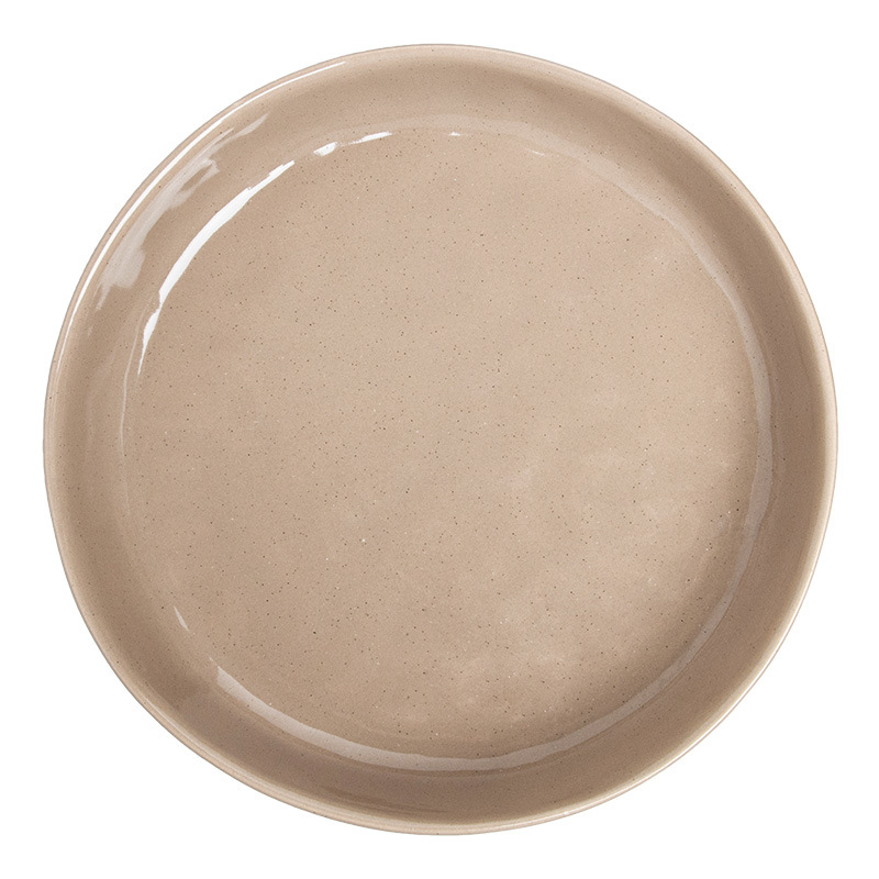 Plato de cerámica retro japonés de alta sensación de platos profundos corrugados platos de platos caseros platos grandes platos de pasta de carne de comida occidental