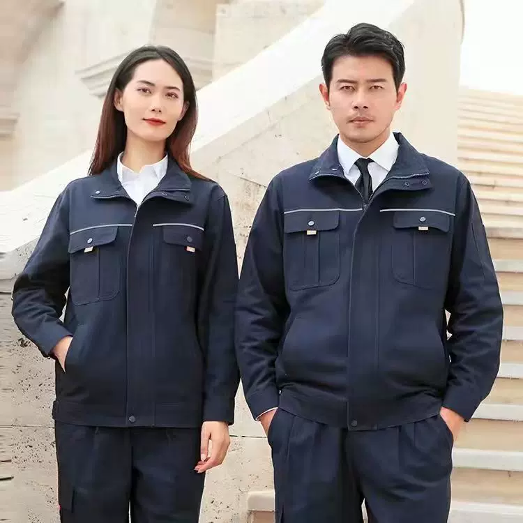 纯棉加厚电焊工作服套装男士上衣春秋防烫汽修车间工厂耐磨劳保服