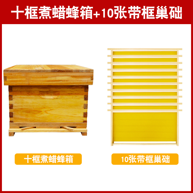 Juego completo de colmena de abejas, colmena de señuelo de abejas, diez marcos, siete marcos, colmena de abeto estándar, abeja italiana, nuevo barril de abejas, apicultura