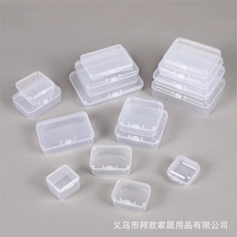 Производитель квадратная прямоугольная pp пластиковая коробка мини-украшения браслет коробка для хранения прозрачная коробка наушников упаковочная коробка оптом