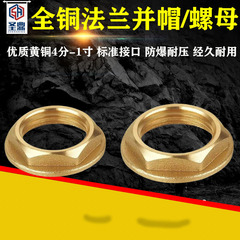 黄銅六角フランジ併帽2分4分ネジナット金属締め具緩み防止フランジナット水暖部品