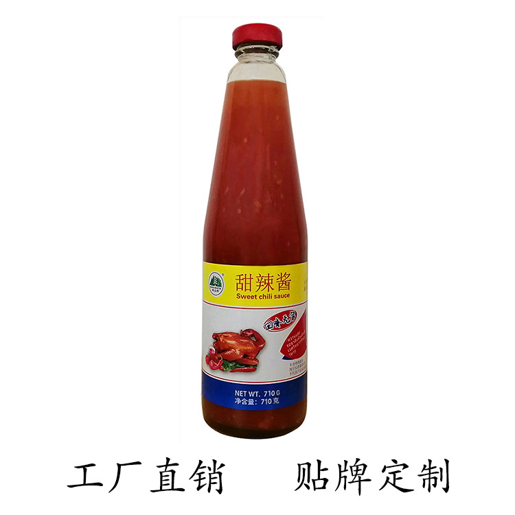 酱料厂直销高品质辣酱汁泡菜佐料饺子面食火腿肠蘸酱710克甜辣酱