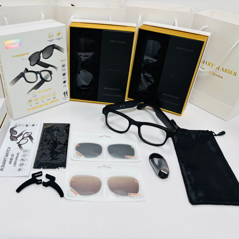 G1 Smart Glasses with 8 Million Pixels for Photo Taking, Local Storage, Audio and Video Recording, Free Ai Real-Time Translation