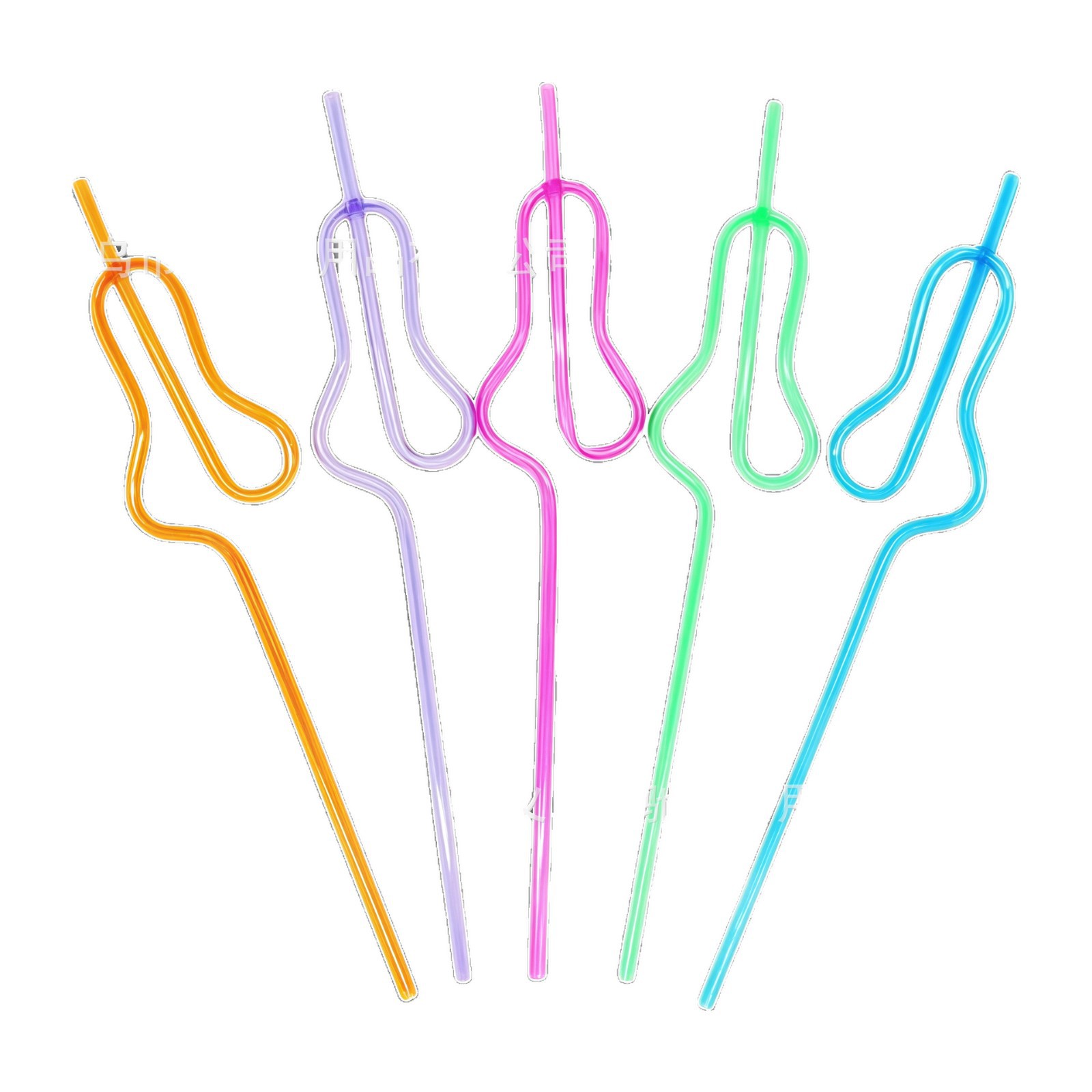 Casas transfronterizas de campana de diseño creativo fiesta fábrica de paja venta directa PET reutilizable diseño paja