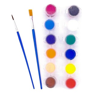Children's acrylic paint strip 12 color set 6 conjoined art painting color DIY plaster doll watercolor paint
