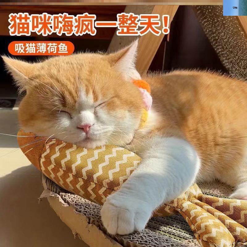 小猫玩具自嗨解闷猫薄荷仿真鱼猫咪磨牙幼猫猫逗猫棒消耗体力用品