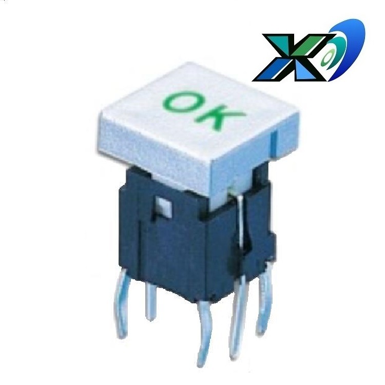 发光带灯轻触开关   方形帽按键开关带灯  插件式带灯按钮开关