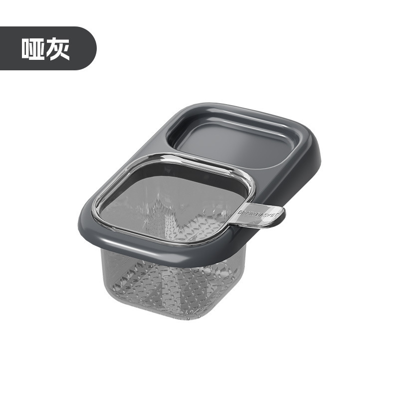 吸盘沥水篮厨房过滤残渣干湿分离小工具带提手不脏收可收纳沥水架|undefined