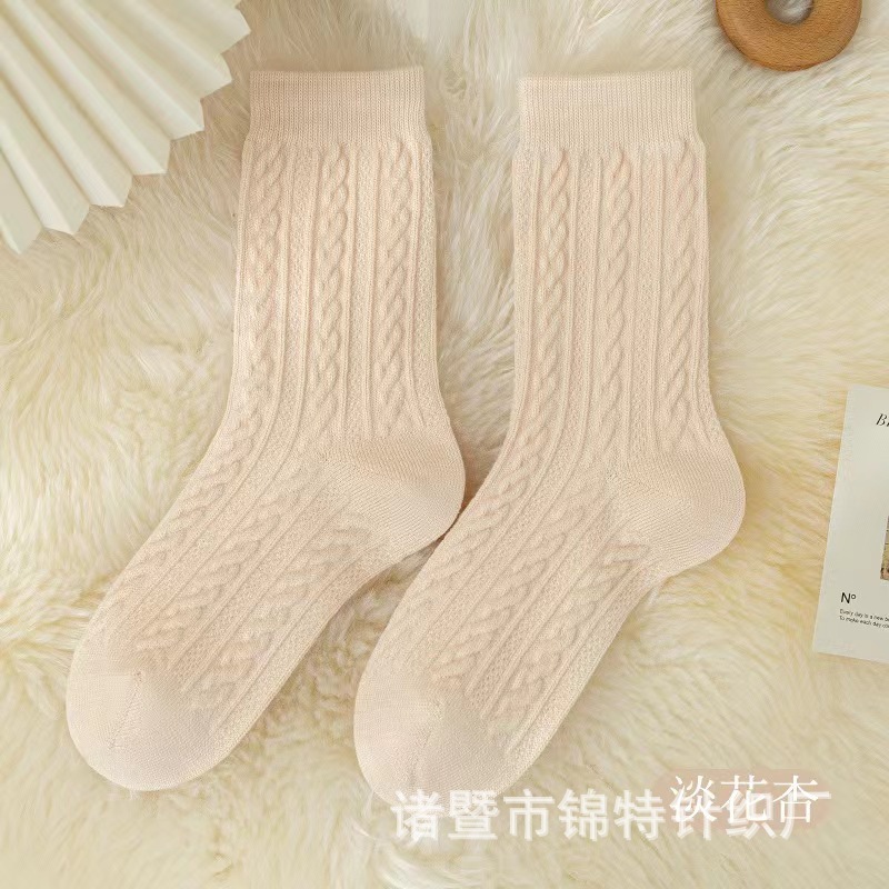 夏用純綿靴下 女性用 万能 ミドル丈 新疆綿 吸汗 防臭 抗菌靴下 甘くて美しい 綿100%靴下 諸曁|undefined