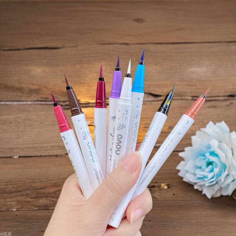Makeup Novo Colorful Eyeliner Waterproof, Oil-Proof, Quick-Drying, Easy to Remove, Stackable Multi-Colorful Liquid Eyeliner Pen