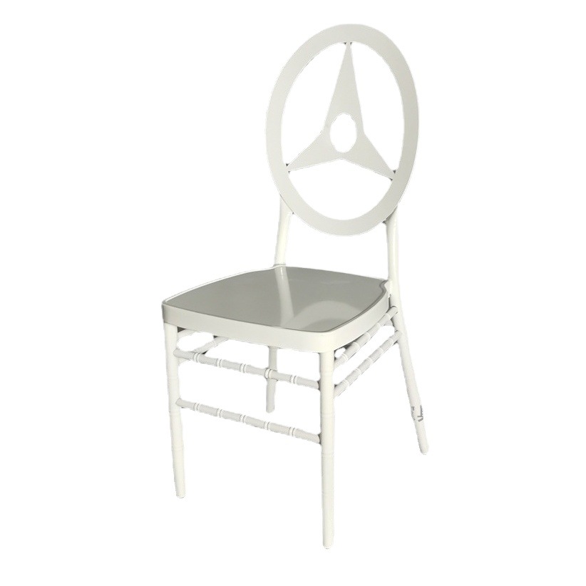 Silla de comedor de hierro al por mayor Metal Hotel banquete silla Boda boda Phoenix silla respaldo Silla de bambú transfronteriza exclusiva