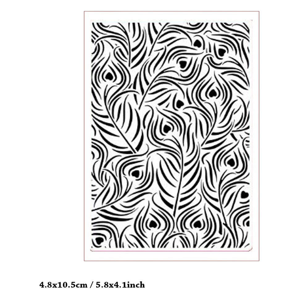 DIY пластиковый вогнуто-выпуклый шаблон для тиснения вогнуто-выпуклая пластина для тиснения формованный зажим с цветочным принтом EM275