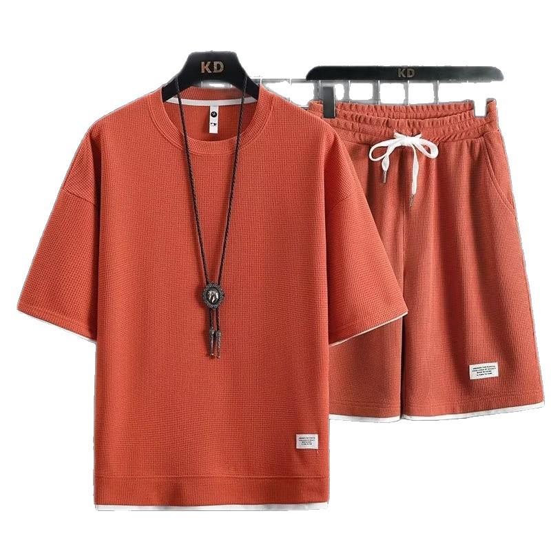 Fuente de fábrica simple traje casual de moda en verano cinco manga temperamento literatura y arte perezoso estilo de tendencia japonesa