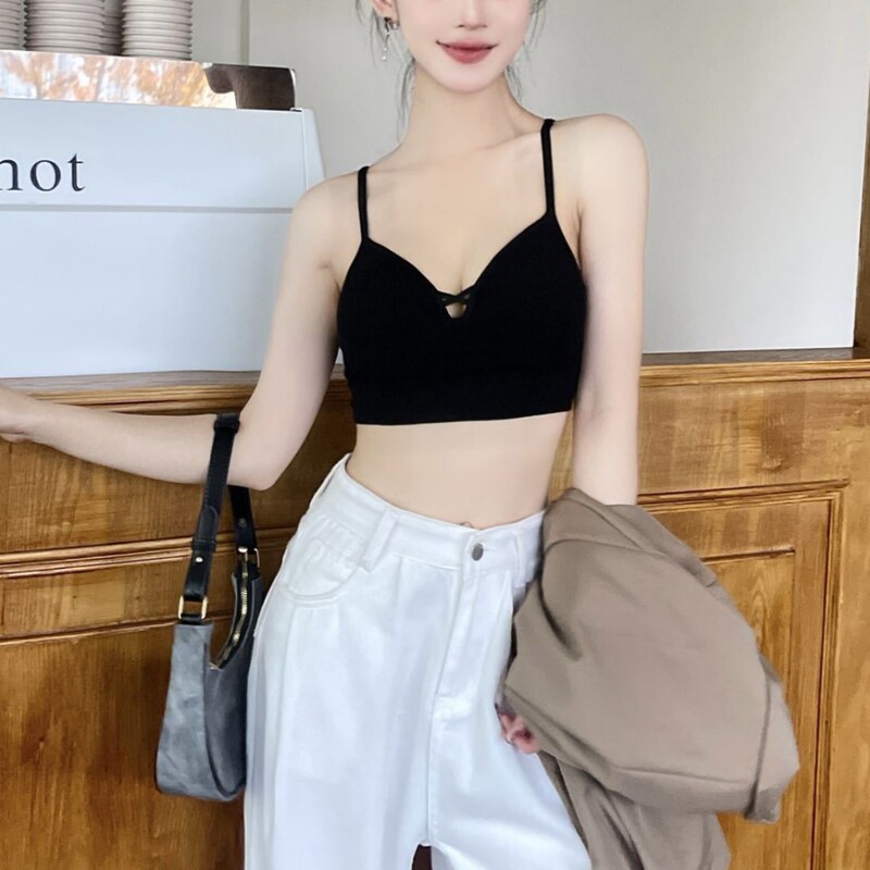 French-style scheming V-neck one-piece cup beautiful back underwear hollow design underwear comfortable all-match high-end underwear for women