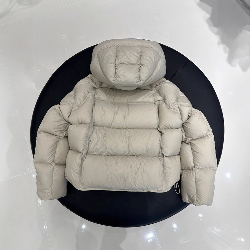 泡芙羽绒服女短款2025冬季新款连帽加厚90白鸭绒保暖面包服外套|undefined