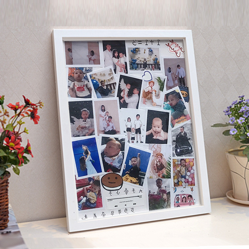 16 inch solid wood large photo frame diy Polo 3 inch photo framing frame couple commemorative photo album picture frame wall