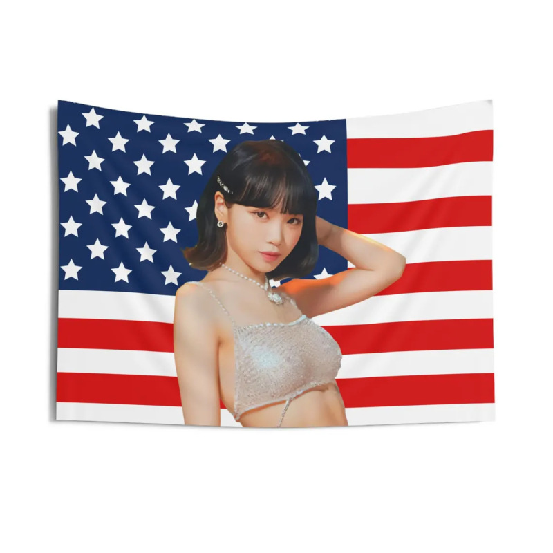 Amazonクロスボーダーサプライ アメリカ国旗背景 KIM-CHAEWON-Flag Jincaiyou 屋内吊り布旗|undefined