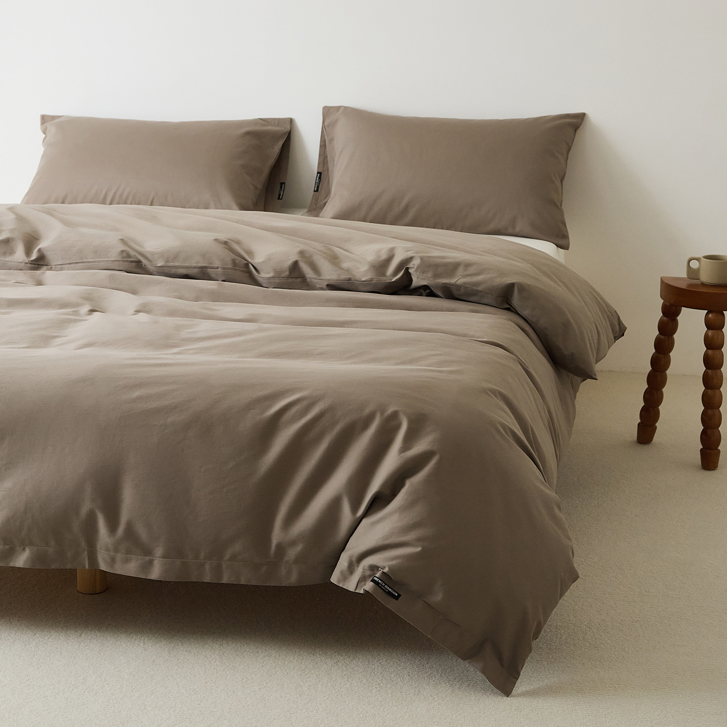 100s純綿の綿の長い綿の毛を磨いて布団カバーの単品の秋冬の厚いベッドカバーの綿の布団カバーの純色のシーツの枕カバー