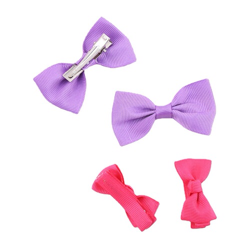 European and American foreign trade cute children's hair accessories ribbed ribbon bow duckbill clip hairpin hairpin set baby headwear