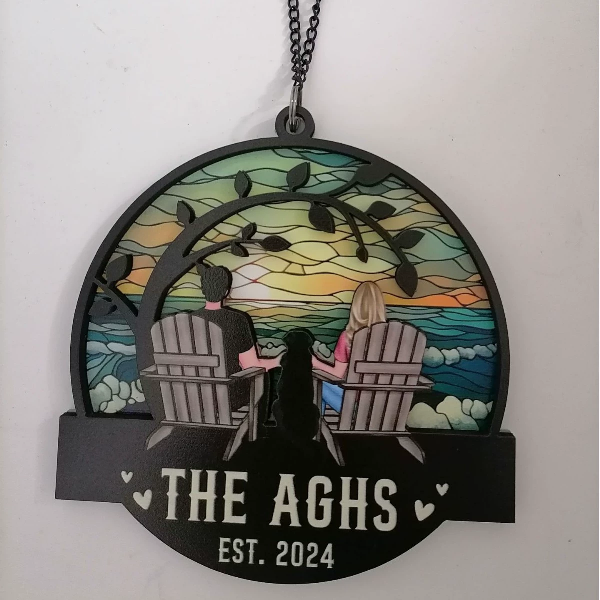 Персонализированная печать УФ-печатью на деревянных изделиях, акриловых подвесках ручной работы, подвесках с изображением животных, комбинированные подвески