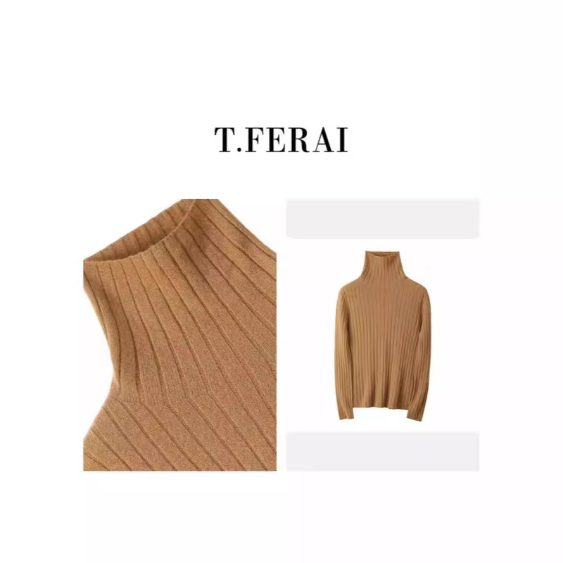 2025 Autumn and Winter New 100 Cashmere Women's Commuting Easiest for Match Temperament Fashion Sweater Long Sleeve Pullover Top