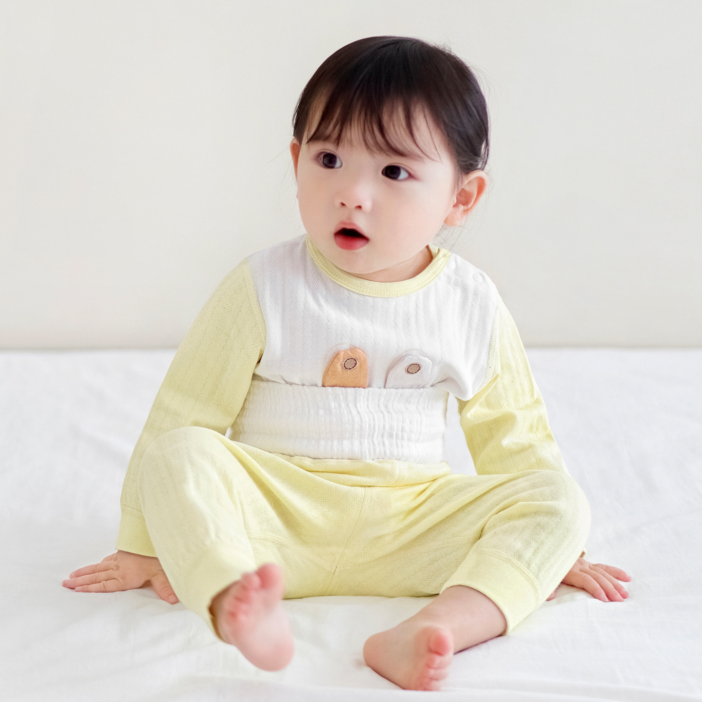 Primavera, otoño, invierno, ropa interior infantil, algodón, cintura alta, abdomen para niños, niñas y niños, base, chaqueta de otoño, pantalones de otoño.