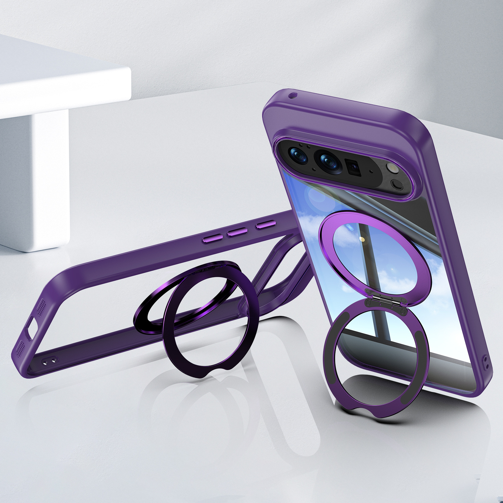 Magnetic Case For Google Pixel 10 Pro Xl With Rotating Kickstand_voghion.com