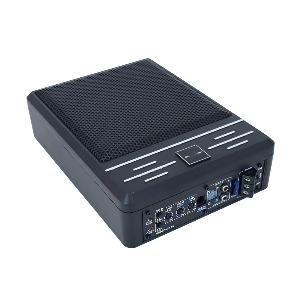 Car-Mounted 10inch Seat Subwoofer Pi-208D Car Audio High-Power Active Ultra-Thin Subwoofer Ultra-Bass