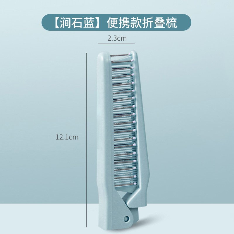 Lindo pequeño espejo portátil mini cojín de aire peine chica plegable bolsa de aire peine de masaje peine espejo integrado