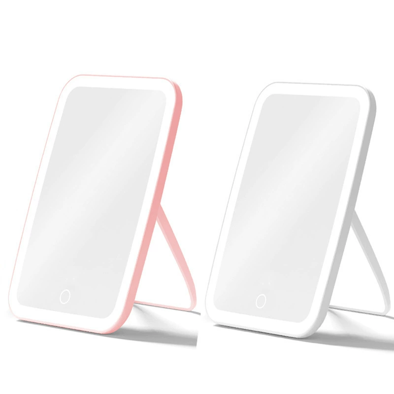 LED зеркало с подсветкой для макияжа, домашний столик для макияжа складное зеркало для общежития универсальное зеркало для макияжа