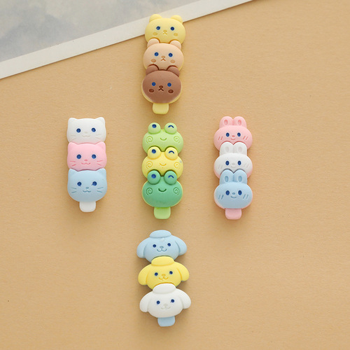 Resin accessories simulated animal food toy ice cream cone diy cream glue mobile phone case hairpin jewelry material package